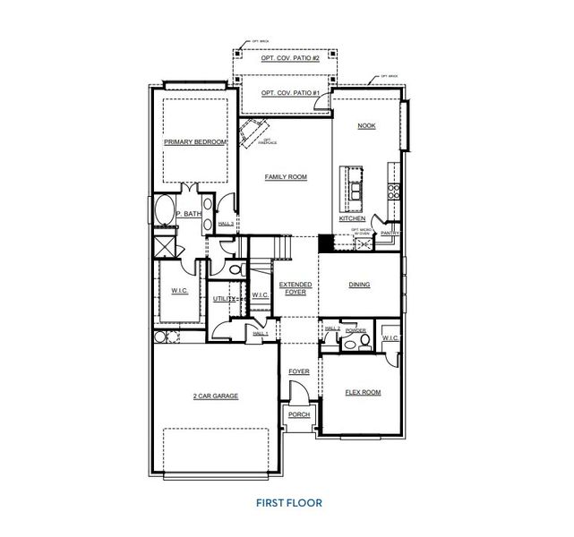 2D floor plan layout for the Concept 2492 by Landsea Homes in Pirate Village, Granbury, TX (Image 5). 2D floor plan layout for the Concept 2492 by Landsea Homes in Pirate Village, Granbury, TX (Image 5).