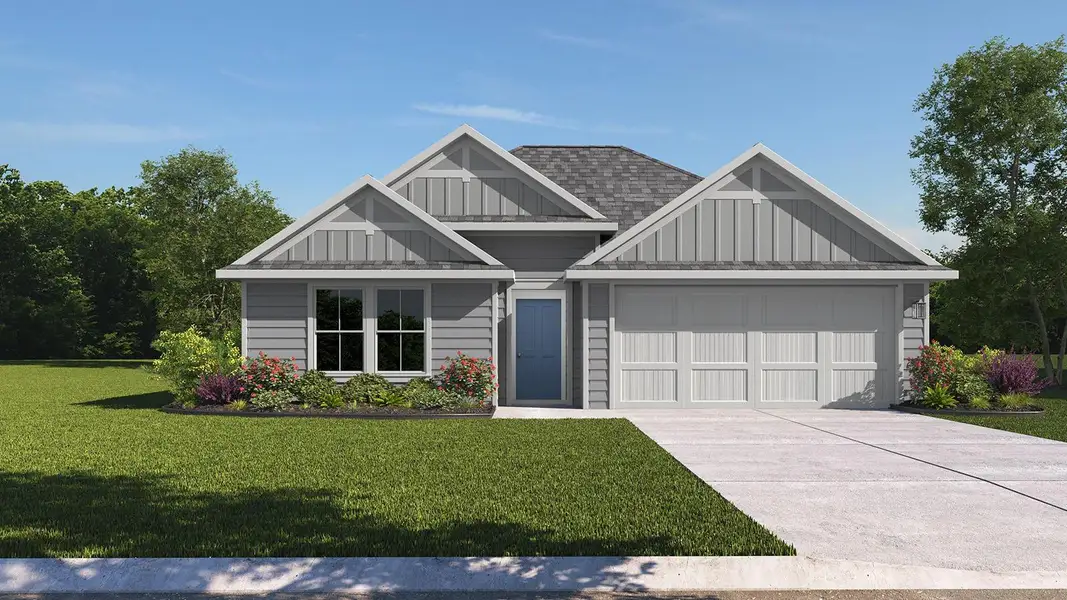 Front exterior of a new home in , Orange, TX, highlighting curb appeal (Image 1). Front exterior of a new home in , Orange, TX, highlighting curb appeal (Image 1).