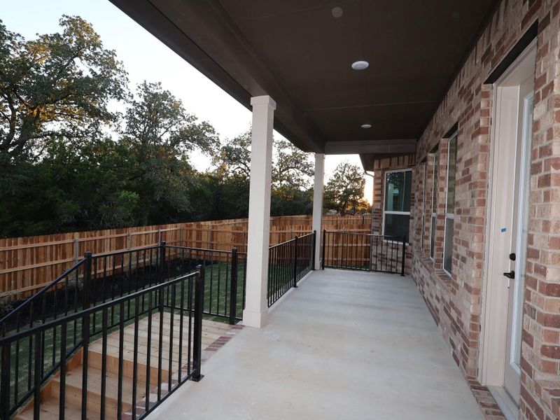 Exterior details and patio area of a home in Edgewood, Leander (Image 25).