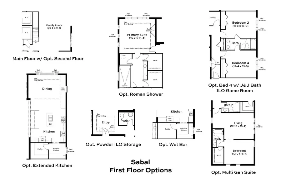 2D floor plan layout of this home in Serengeti, Spring Hill, FL (Image 6).