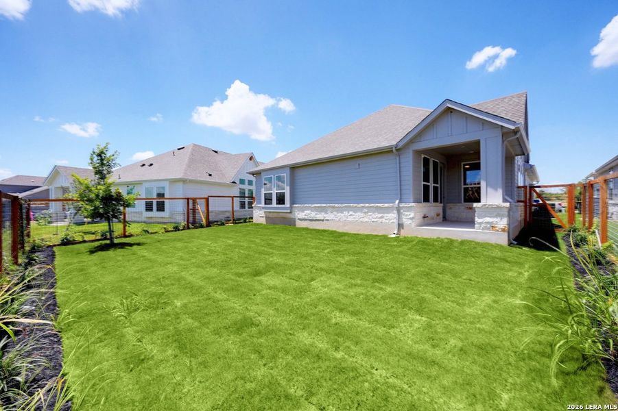 Exterior details and patio area of a home in The Crossvine, Schertz (Image 2). Exterior details and patio area of a home in The Crossvine, Schertz (Image 2).