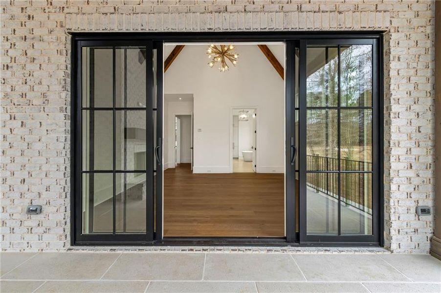 Exterior details and patio area of a home in , Suwanee (Image 41).
