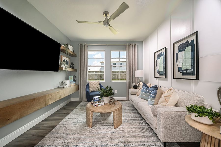 Representative furnished interior of a home built from the Mariposa by Casa Fresca Homes in Mirada, San Antonio (Image 12).