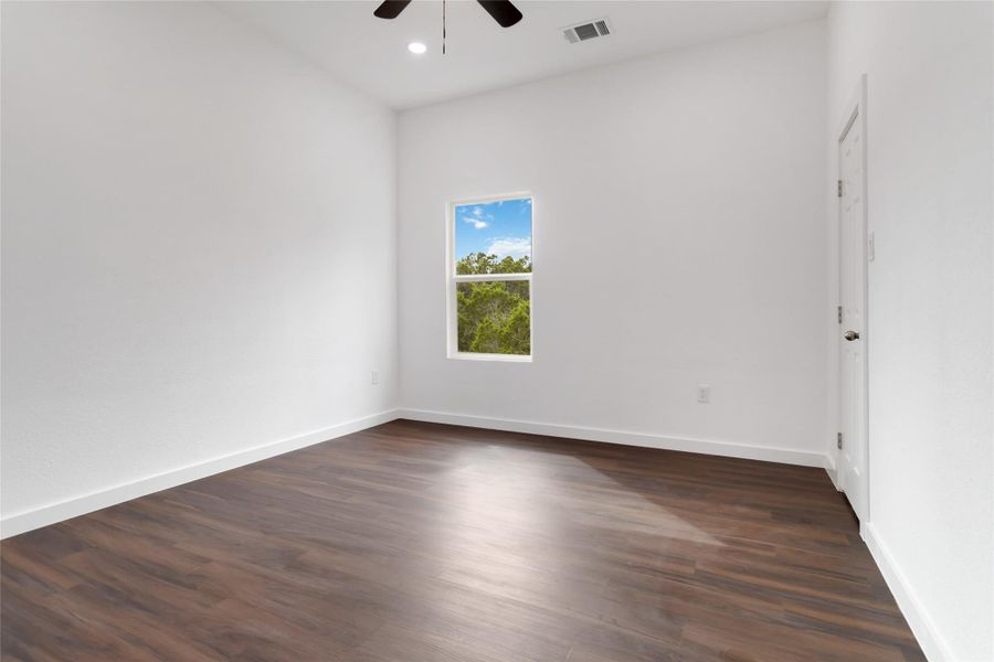 Third bedroom on upper level facing the front of the house