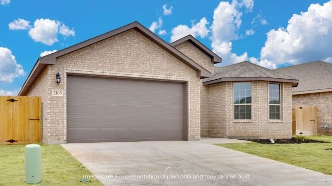 Front exterior of a new home in Homestead at Parks Bell Ranch, Odessa, TX, highlighting curb appeal (Image 16).