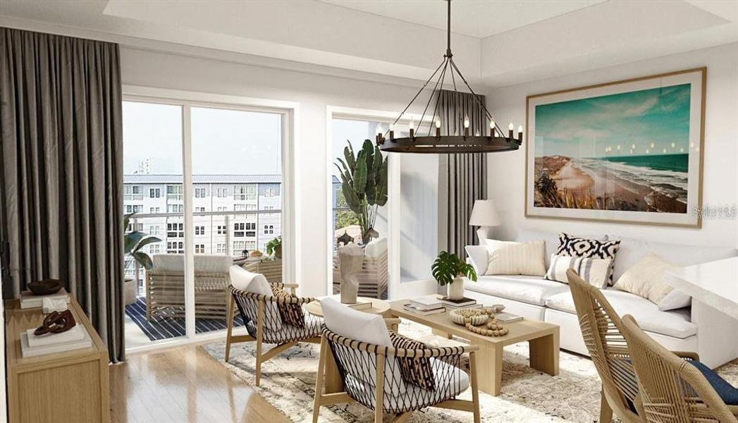 Furnished interior view inside a new home in Aqua Harbor, New Port Richey (Image 9).