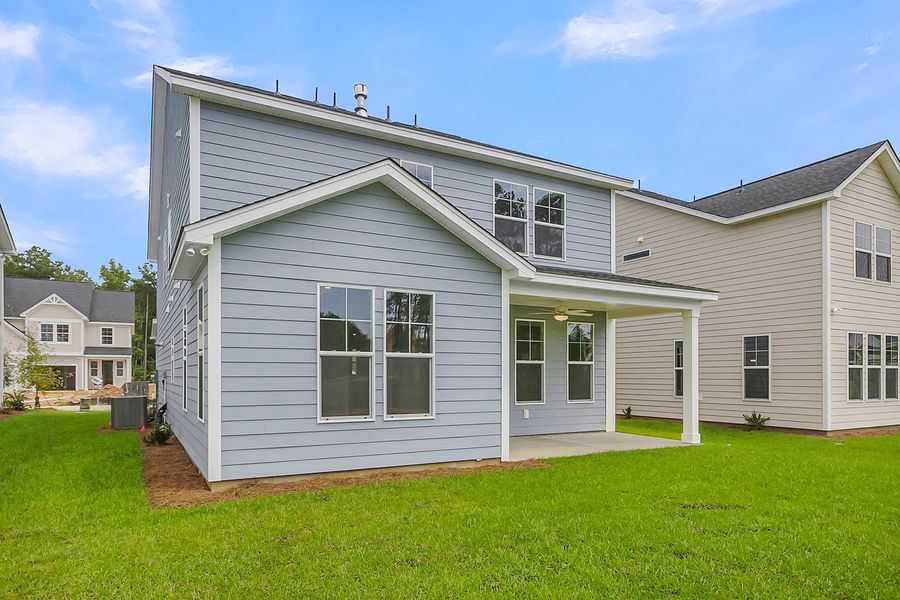 Exterior details and patio area of a home in Pineland Preserve, Summerville (Image 23).