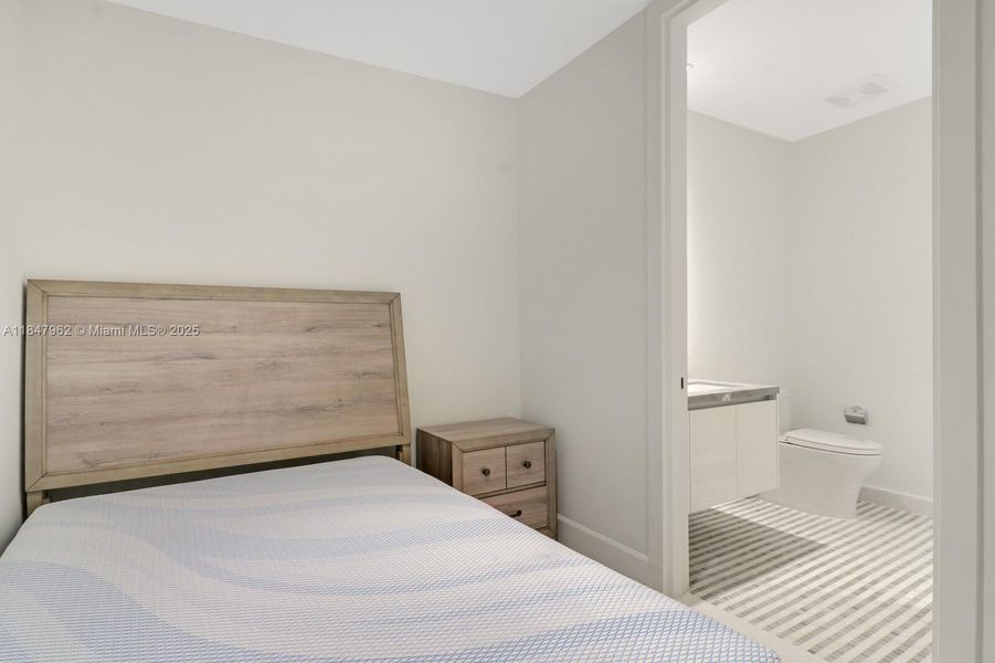 Den turned into 4th bedroom with full bathroom