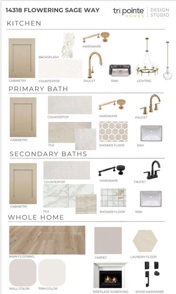 Sample of building materials used in homes in Dunham Pointe, Cypress (Image 11).