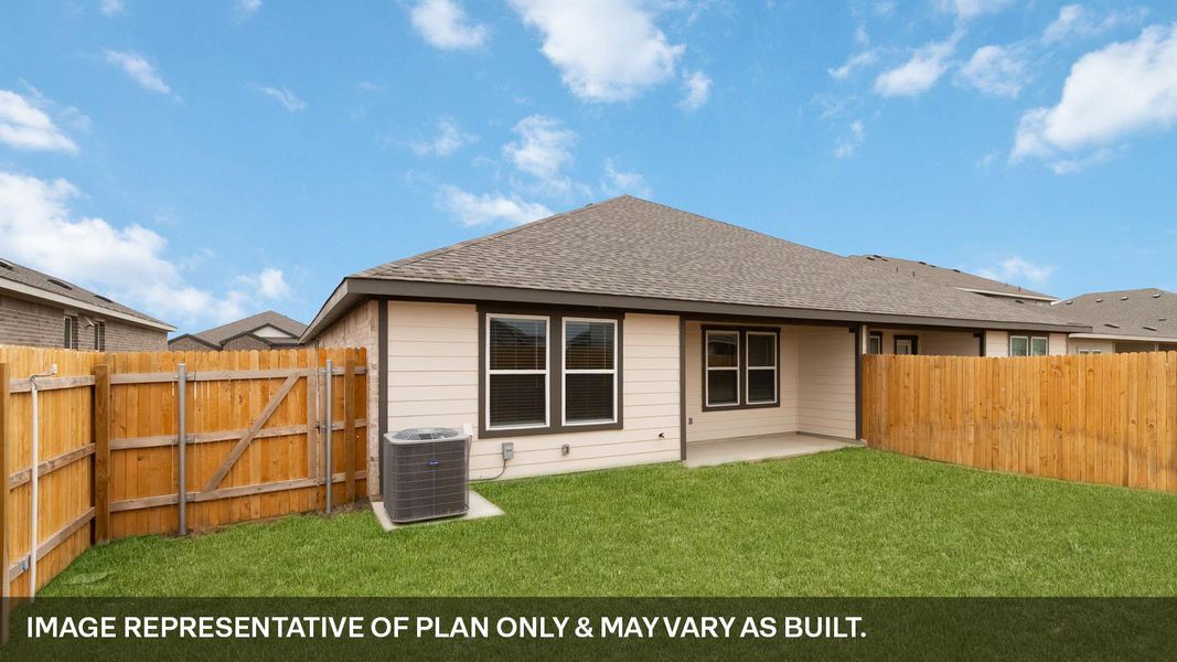 Exterior details and patio area of a home in Palomino, Manor (Image 4).