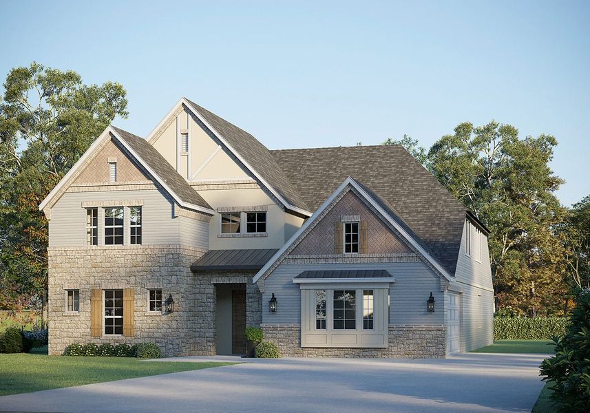 Representative exterior photo of a completed home built from the Kennedy II 5242 by GFO Home in Ridge Park Estates, Royse City, TX (Image 5).