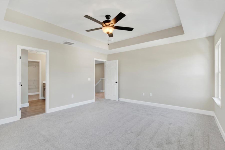 Oscar Mulberry Floor Plan | Primary Bedroom with Tray Ceiling and En Suite Access