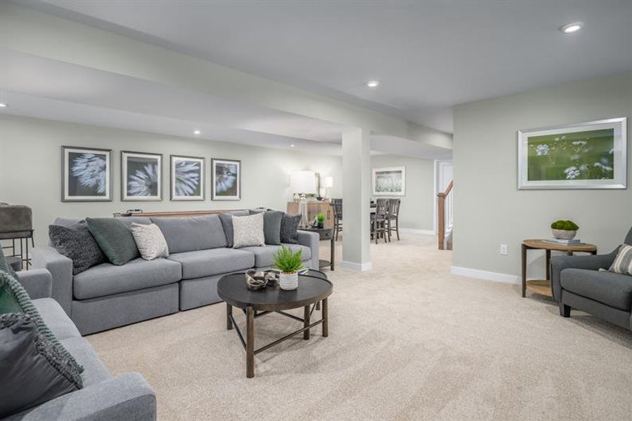 Representative furnished interior of a home built from the Caroline by Ryan Homes in Albemarle Villas, Hertford (Image 24).