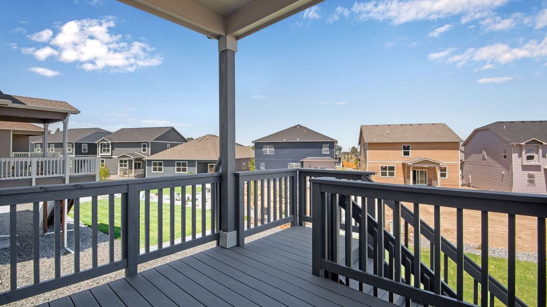 Exterior details and patio area of a home in Trails at Crowfoot, Parker (Image 24). Exterior details and patio area of a home in Trails at Crowfoot, Parker (Image 24).