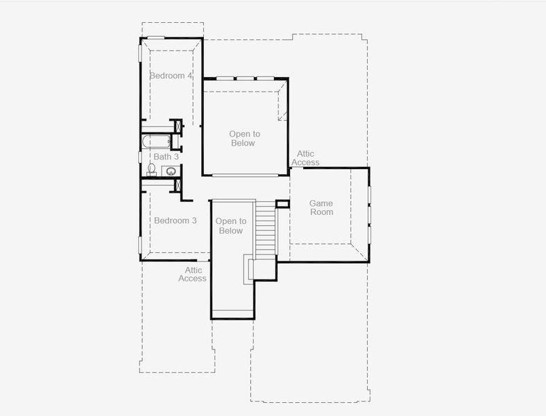 2D floor plan layout for the Goodrich - Single Family Homes by Coventry Homes in Parmer Ranch, Georgetown, TX (Image 3). 2D floor plan layout for the Goodrich - Single Family Homes by Coventry Homes in Parmer Ranch, Georgetown, TX (Image 3).