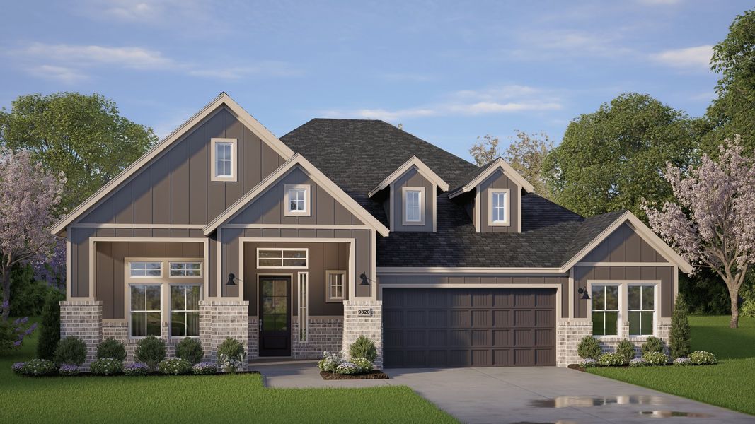 Representative exterior photo of a completed home built from the Darien 65’Lot by Chesmar Homes in Riceland, Mont Belvieu, TX (Image 3).