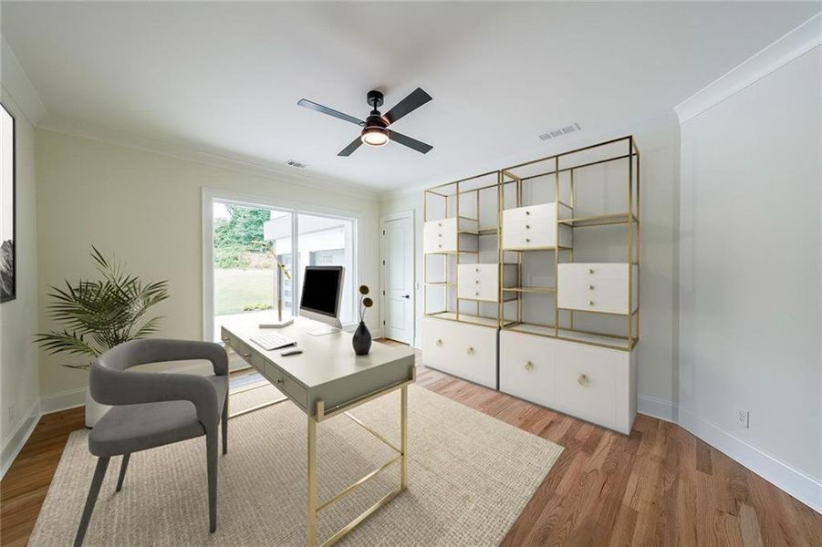 Furnished interior view inside a new home in , Buford (Image 17).