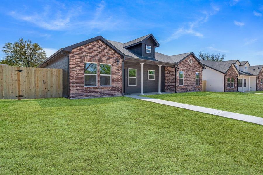 Front exterior of a new home in , Sulphur Springs, TX, highlighting curb appeal (Image 23).