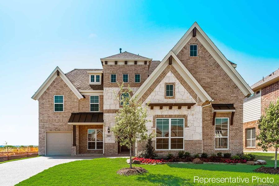Representative exterior photo of a completed home built from the Grand South Pointe by Grand Homes in Grand Oaks, Celina, TX (Image 18).