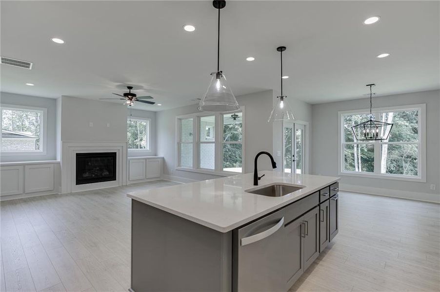 Furnished interior view inside a new home in , Buford (Image 11).