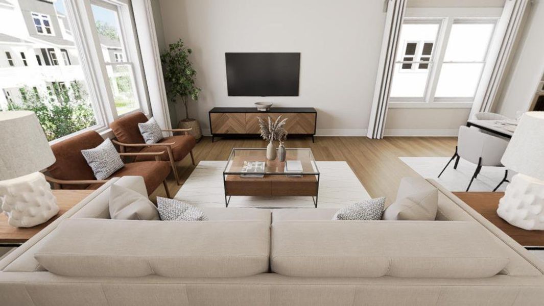 Furnished interior view inside a new home in Allen Park, Raleigh (Image 9).
