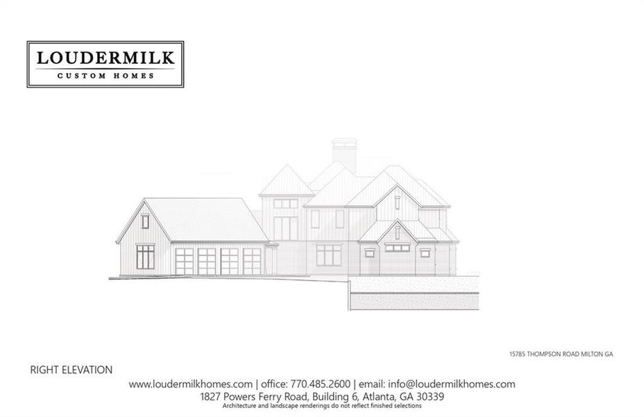 Exterior rendering of this home design in , Milton, GA (Image 3).