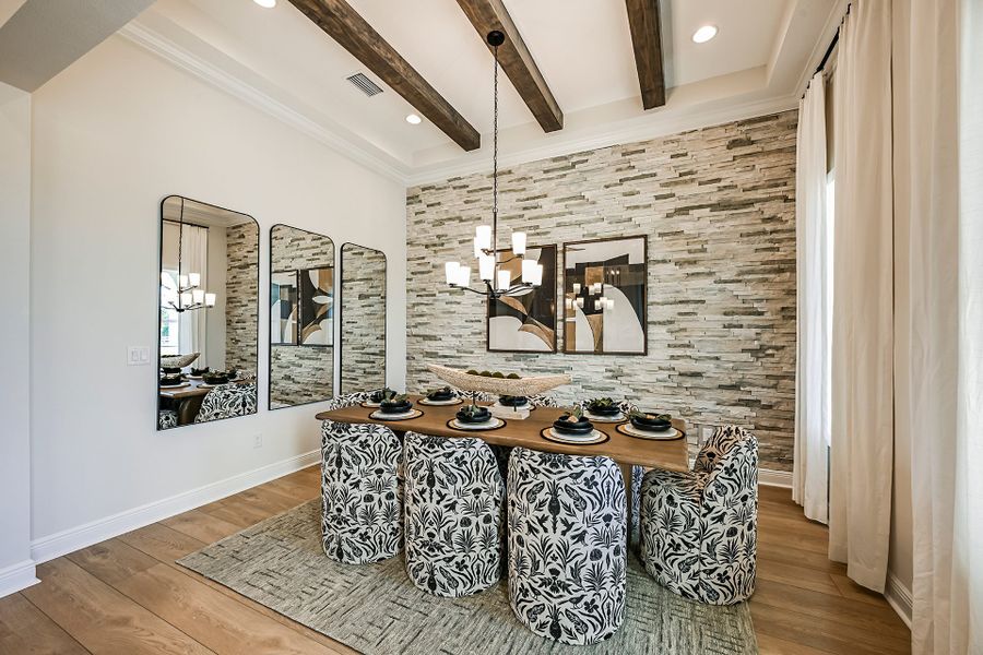 Representative furnished interior of a home built from the Key Largo II by Homes by WestBay in Barrington Preserve, Brandon (Image 18).
