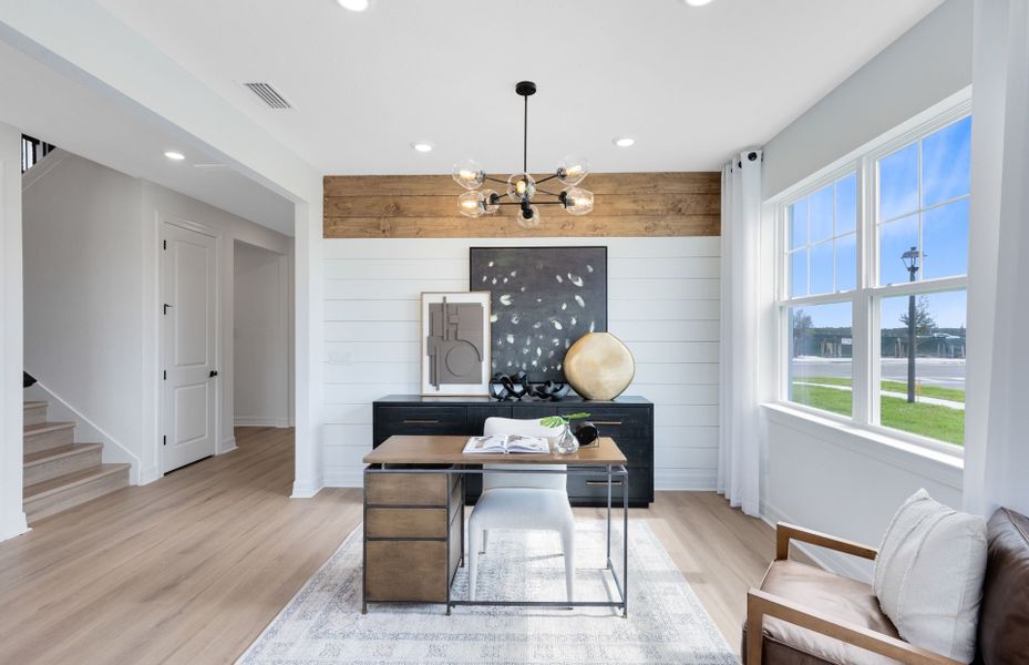 Representative furnished interior of a home built from the Serena by Pulte Homes in Westerly Park at Wildlight, Wildlight (Image 27).