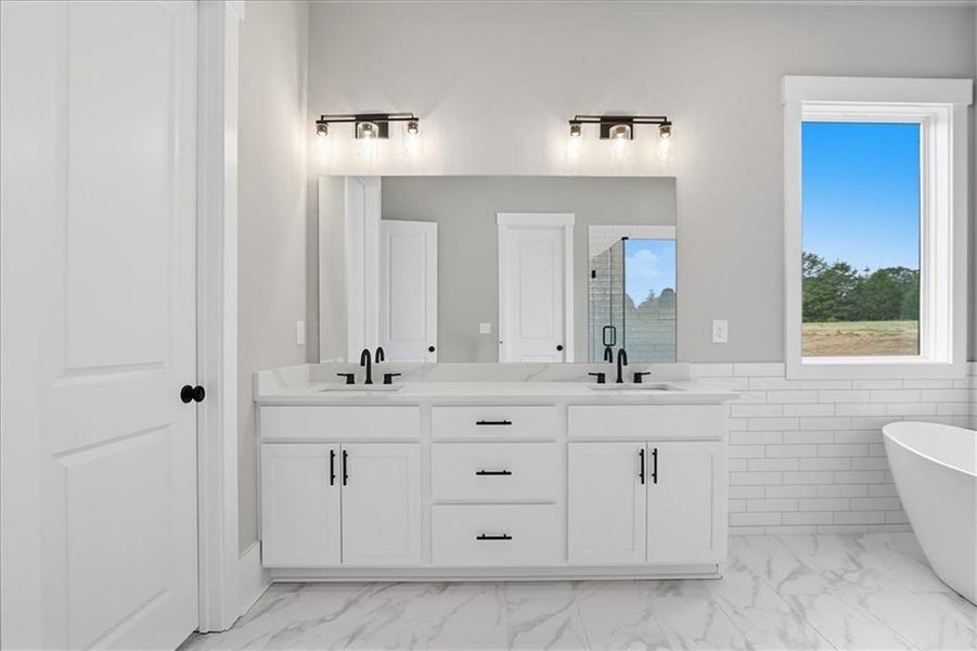 Furnished interior view inside a new home in Old Town Estates, Dacula (Image 9).