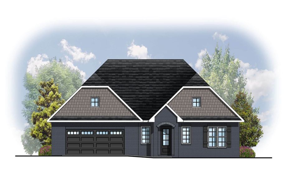 Representative rendering of the exterior for the Laurel I by Cook Bros. Homes (Image 6).