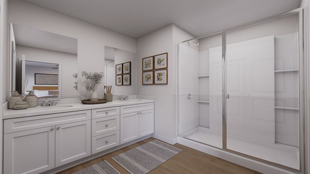 Furnished interior view inside a new home in The Crossing at St. James, Summerville (Image 8).
