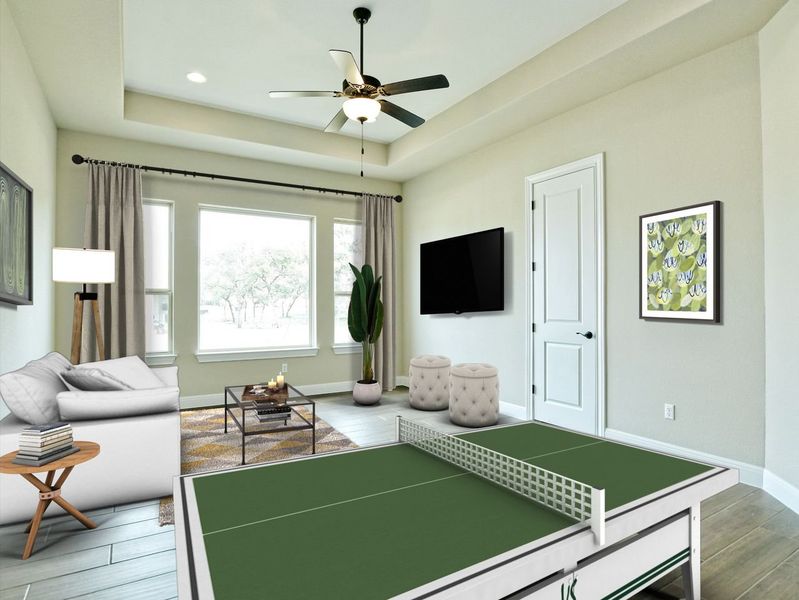 Representative furnished interior of a home built from the Siena II by Giddens Homes in Clearwater Ranch, Liberty Hill (Image 90).