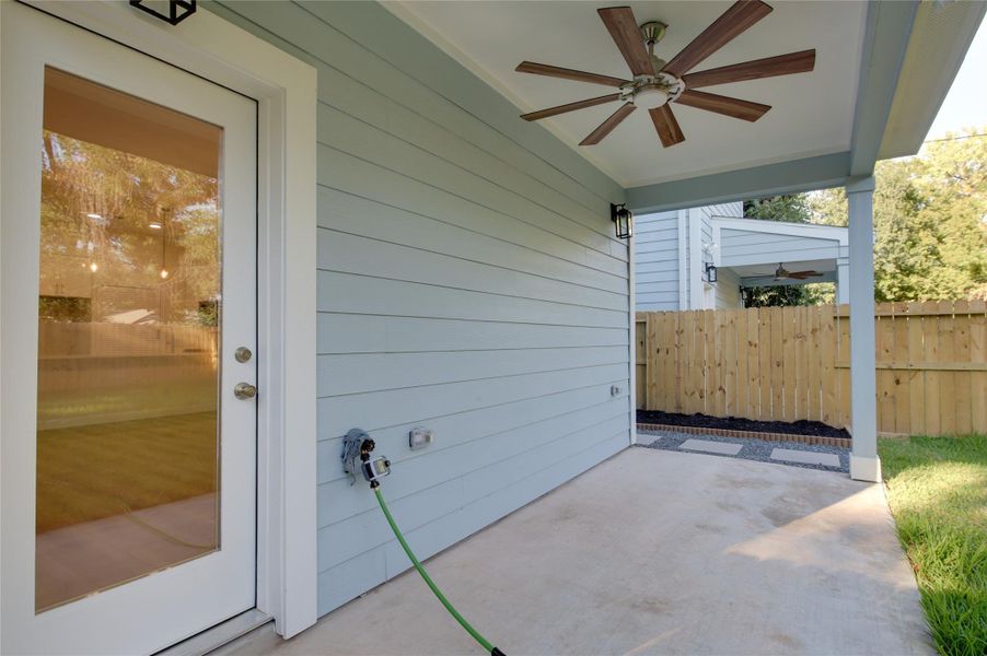Exterior details and patio area of a home in , Houston (Image 33). Exterior details and patio area of a home in , Houston (Image 33).