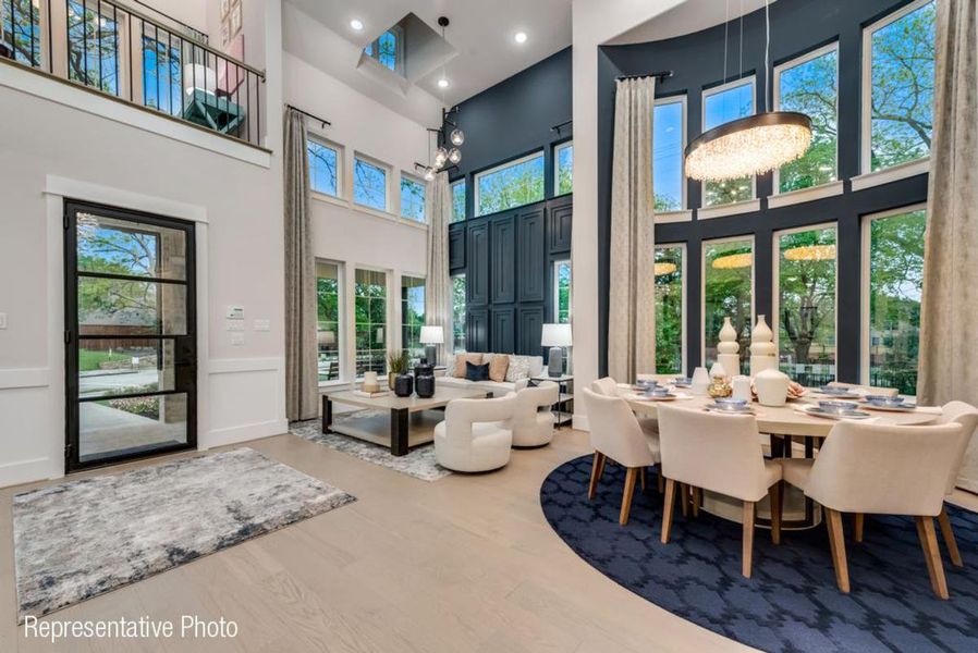 Furnished interior view inside a new home in Dominion of Pleasant Valley, Wylie (Image 5).