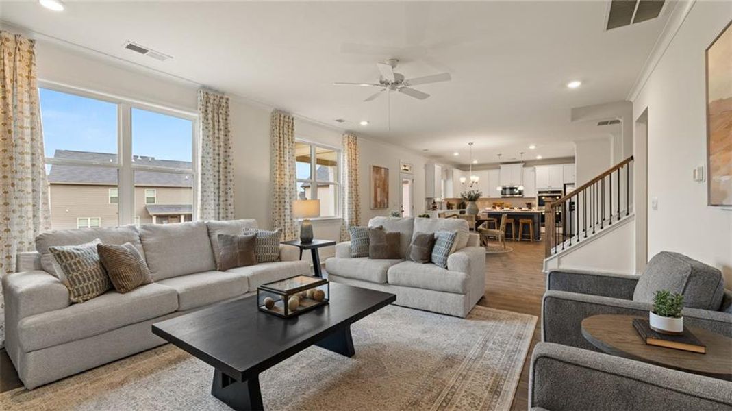 Furnished interior view inside a new home in Heritage Pointe, Senoia (Image 14).