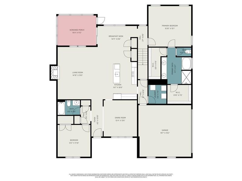 2D floor plan layout of this home in , Senoia, GA (Image 3).