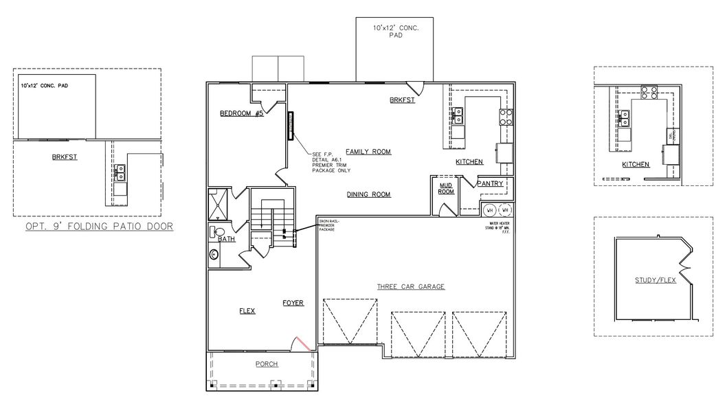 2D floor plan layout for the Walker - Homesites by Dream Finders Homes in Honey Creek, Conyers, GA (Image 3).