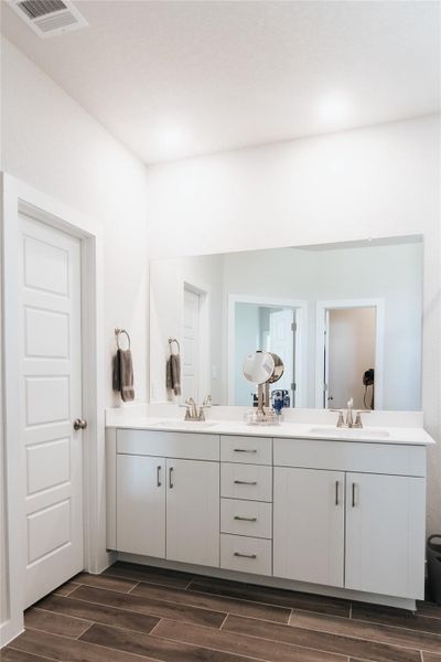 Furnished interior view inside a new home in August Fields, New Braunfels (Image 12).