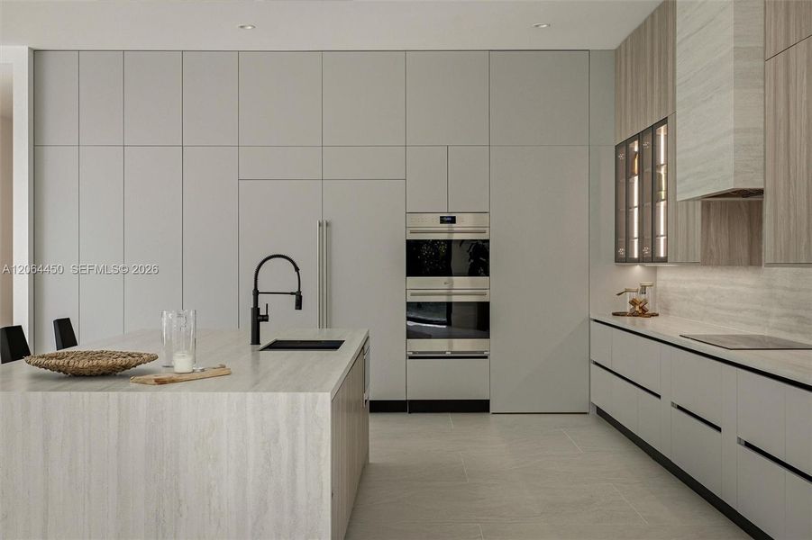 Kitchen with high-end appliances