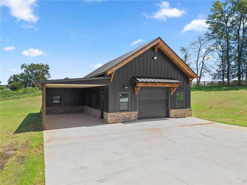 Front exterior of a new home in , Clermont, GA, highlighting curb appeal (Image 35). Front exterior of a new home in , Clermont, GA, highlighting curb appeal (Image 35).