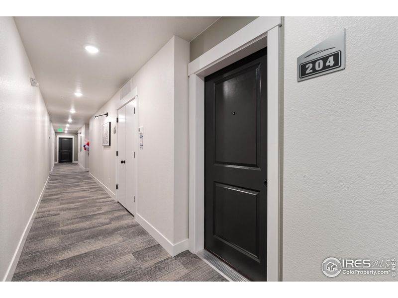 Secure entry hallway from garage!