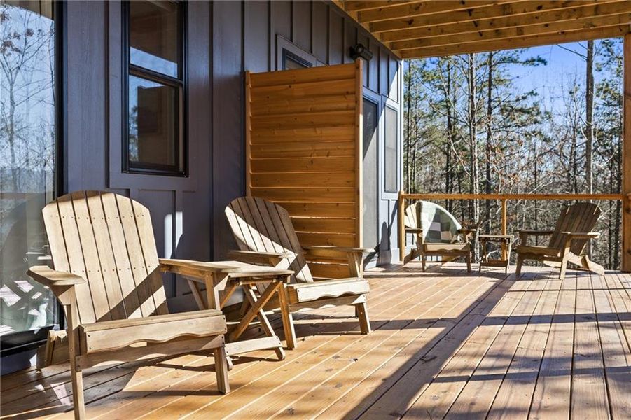 Exterior details and patio area of a home in , Blue Ridge (Image 30).