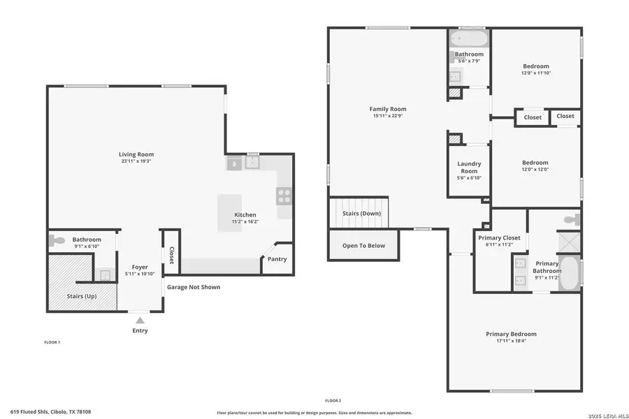 2D floor plan layout of this home in Steele Creek, Cibolo, TX (Image 3).