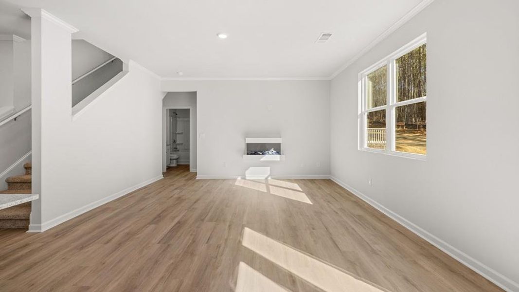 Spacious, unfurnished interior of a new home in Hamptons at Riverwood South, Dallas (Image 39).