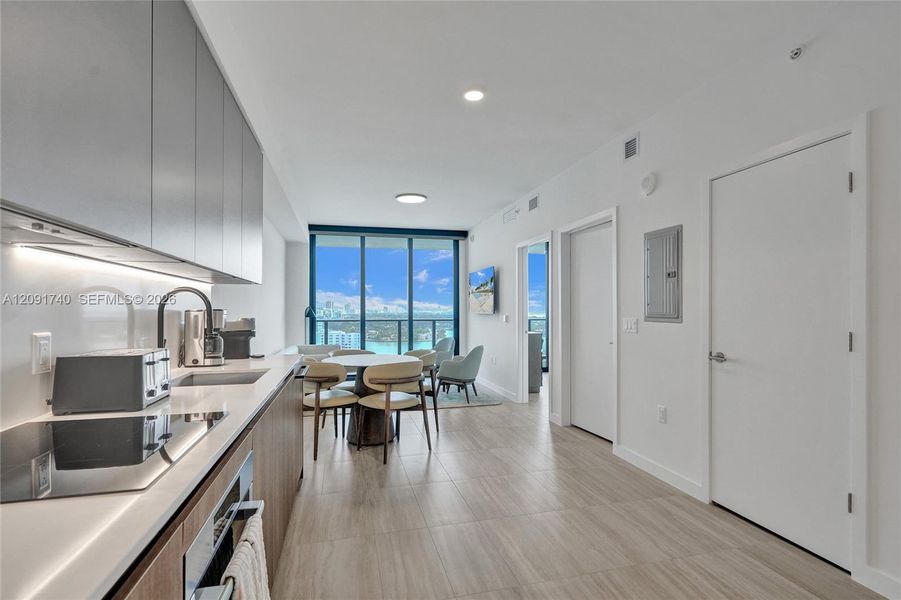 Furnished interior view inside a new home in , Miami Beach (Image 14).