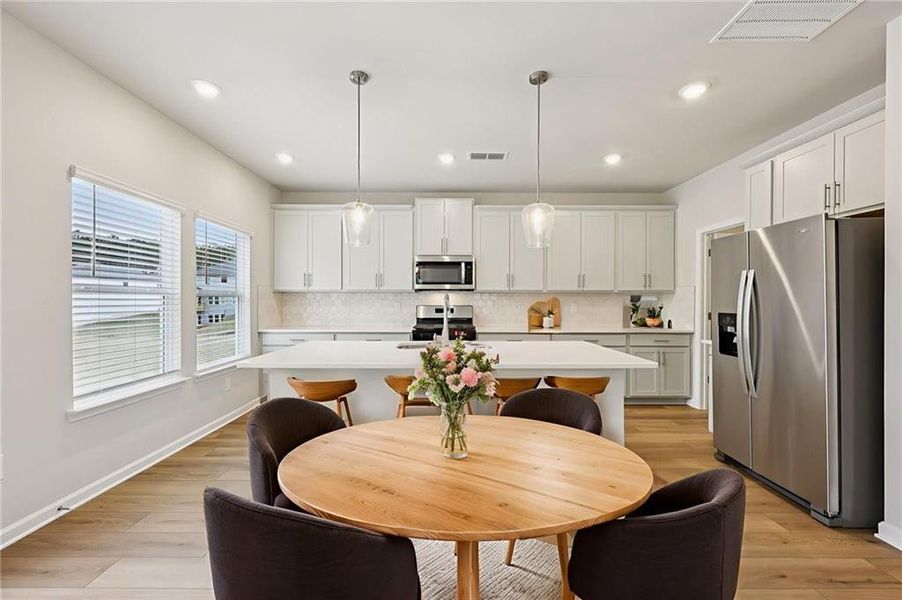 Furnished interior view inside a new home in Parkside at Grayson, Grayson (Image 11).