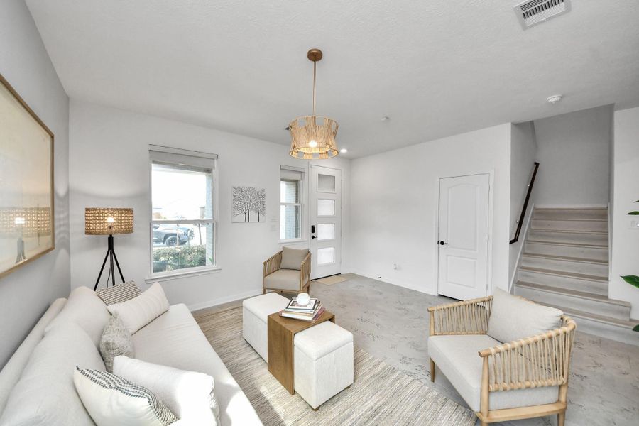Furnished interior view inside a new home in , Cypress (Image 7).