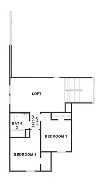 2D floor plan layout of this home in Arroyo Ranch, Seguin, TX (Image 5).