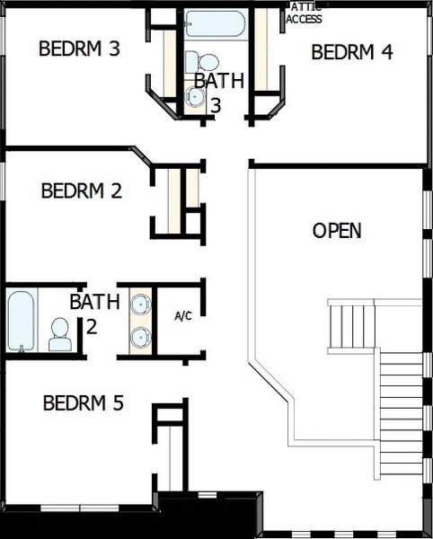 2D floor plan layout of this home in North River Ranch – Garden Series, Parrish, FL (Image 4). 2D floor plan layout of this home in North River Ranch – Garden Series, Parrish, FL (Image 4).