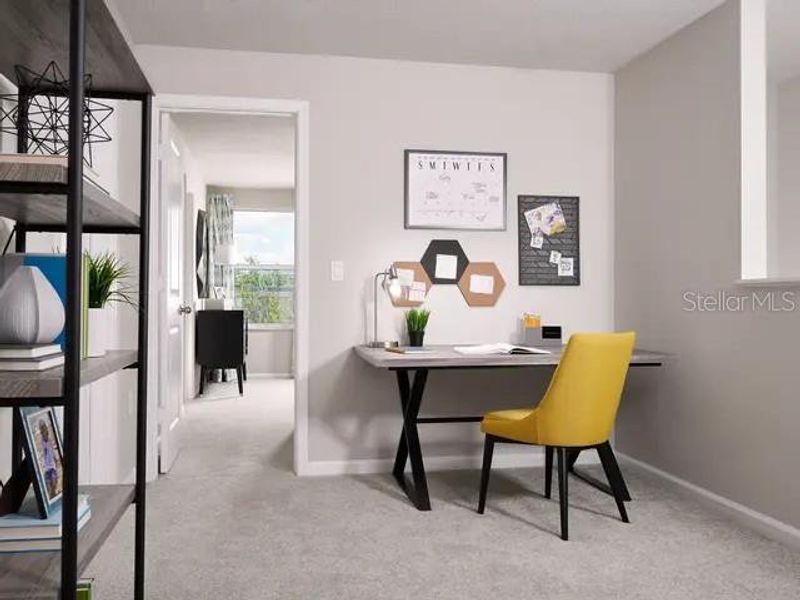 Furnished interior view inside a new home in The Reserve at Hammock Oaks Townes, Lady Lake (Image 6). Furnished interior view inside a new home in The Reserve at Hammock Oaks Townes, Lady Lake (Image 6).